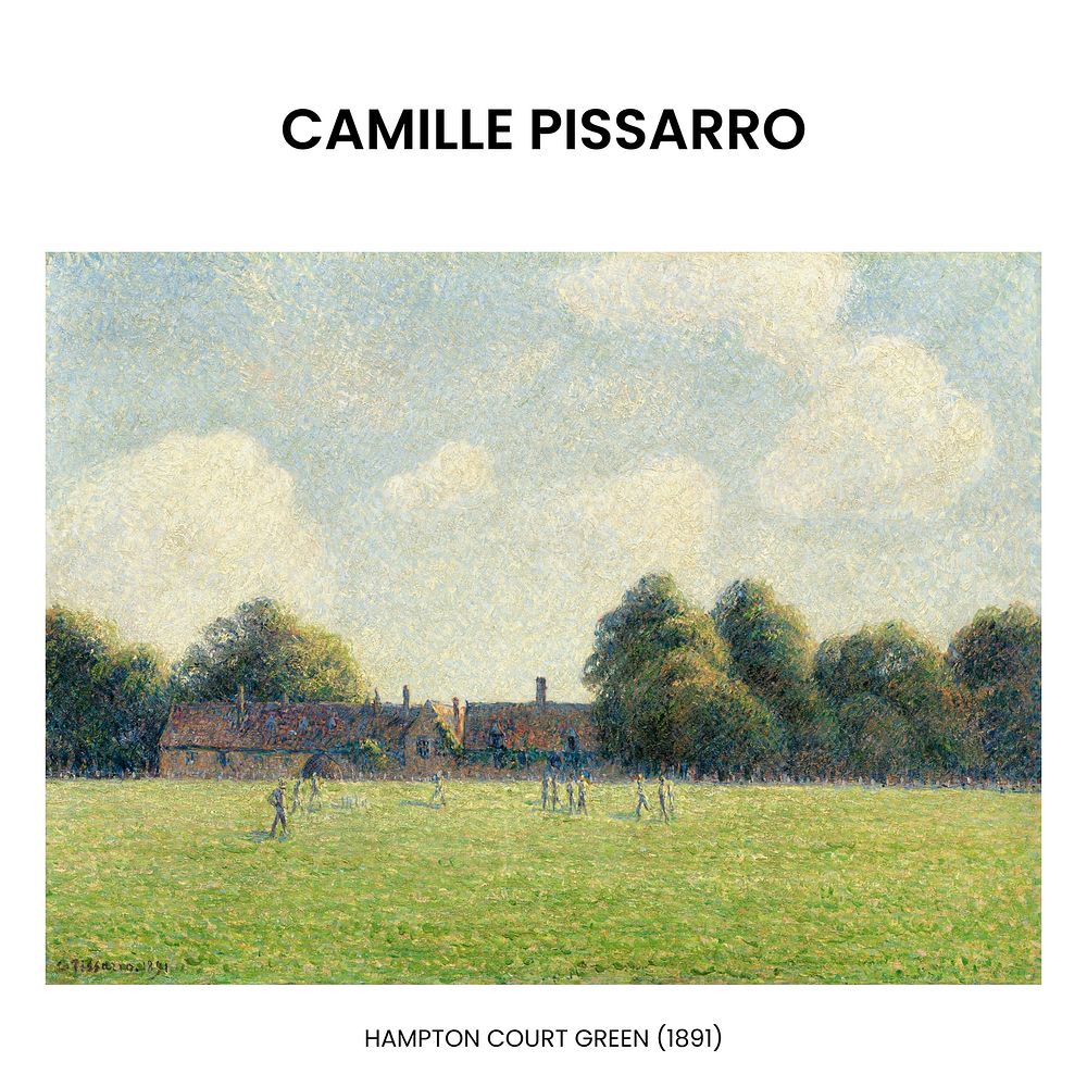 Camille Pissarro poster art print, famous painting of Hampton Court Green wall poster