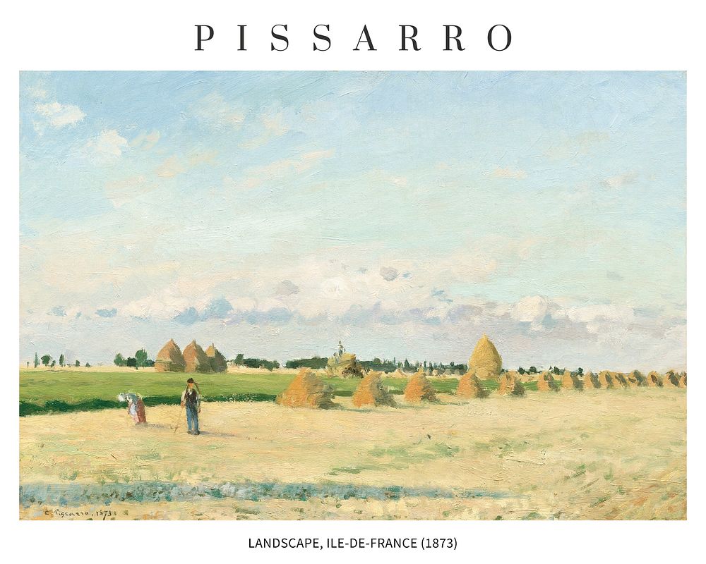 Camille Pissarro poster art print, famous painting of ile-de-france landscape wall poster