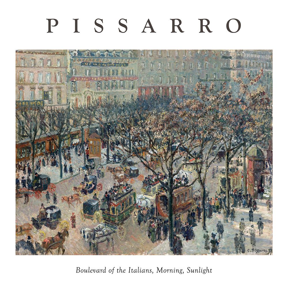 Camille Pissarro poster art print, famous painting of Boulevard of the Italians wall poster
