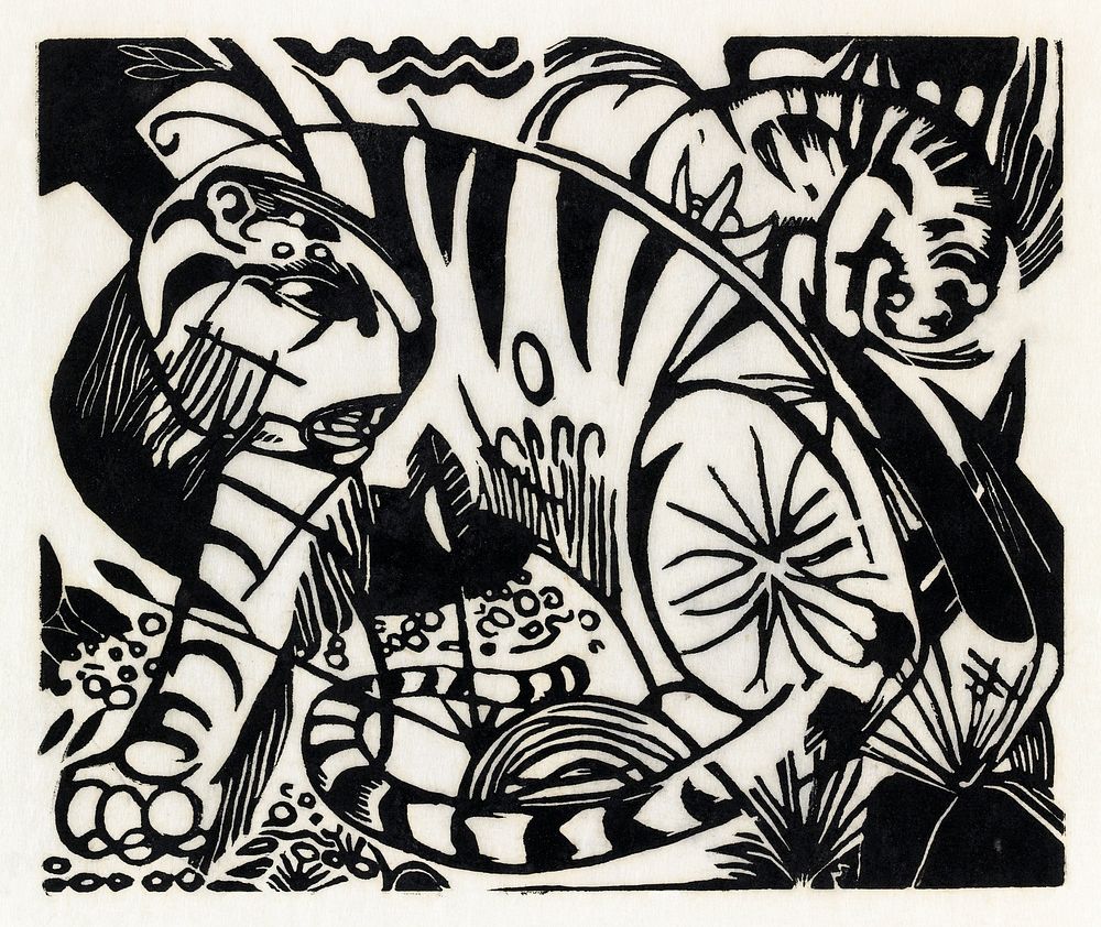 Tiger (1912) print in high resolution by Franz Marc. Original from the Minneapolis Institute of Art. Digitally enhanced by…