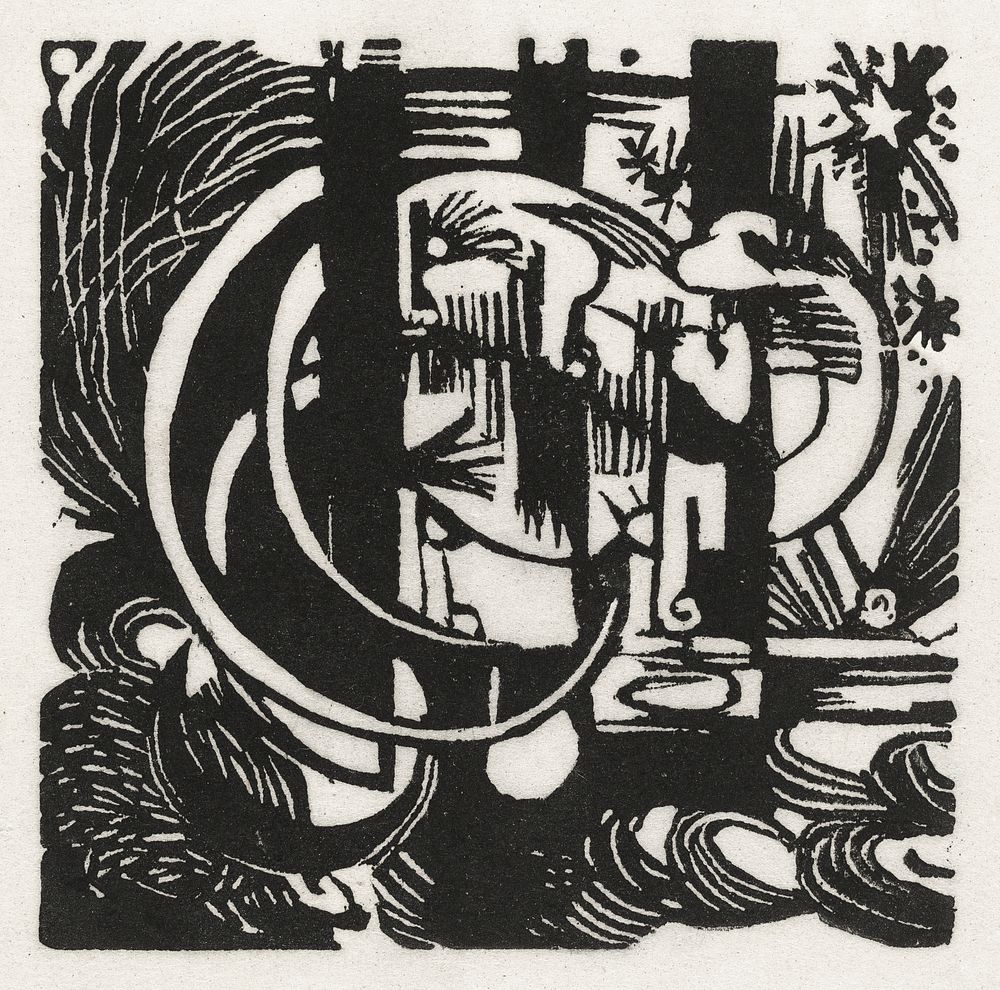 Lizards (1912) print in high resolution by Franz Marc. Original from the National Gallery of Art. Digitally enhanced by…