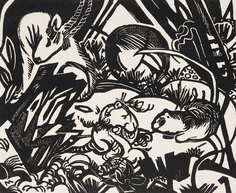 From the animal legend: Genius (1980) print in high resolution by Franz Marc. Original from the Museum of New Zealand Te…