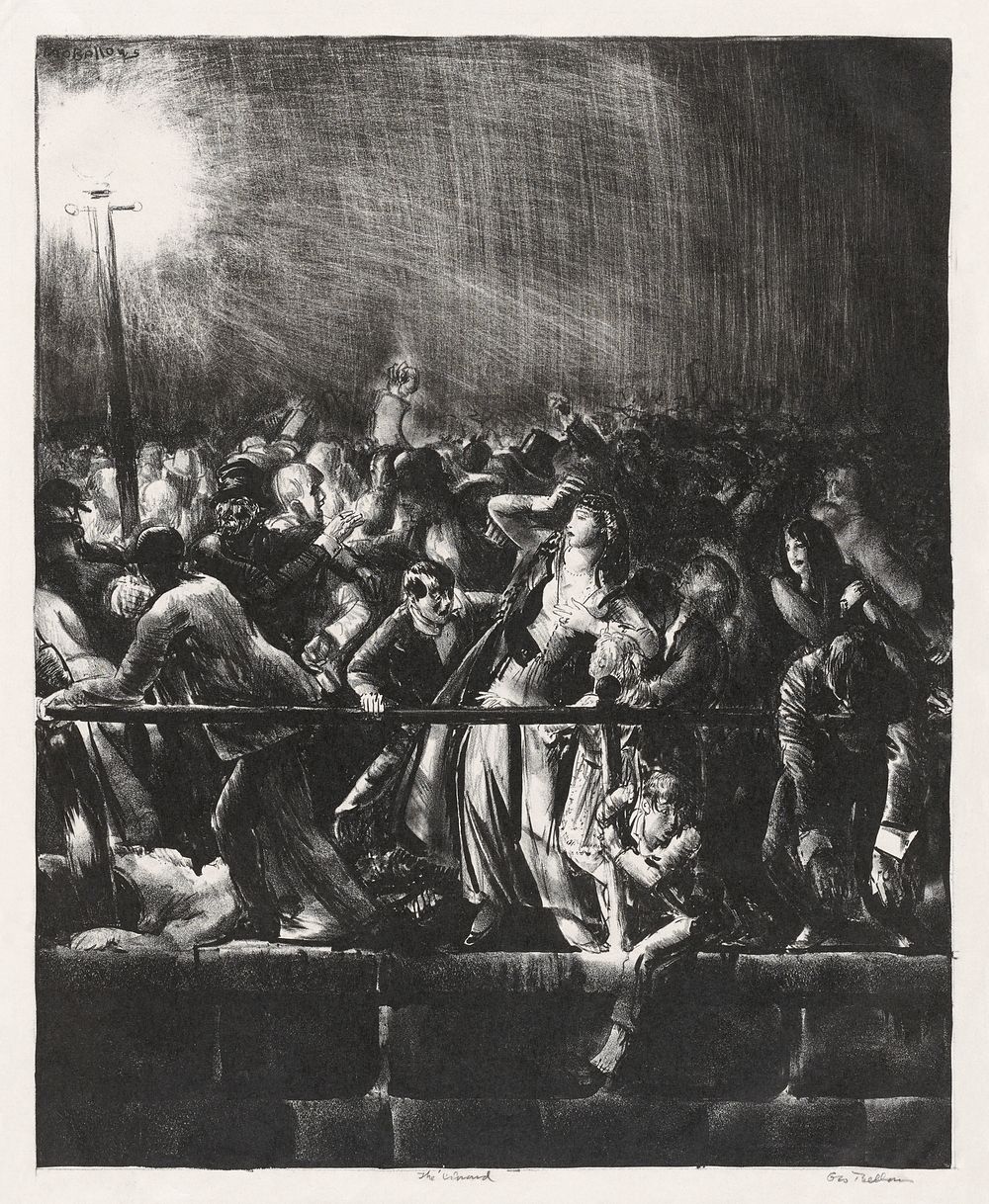 The crowd (1923) print in high resolution by George Wesley Bellows. Original from the Boston Public Library. Digitally…