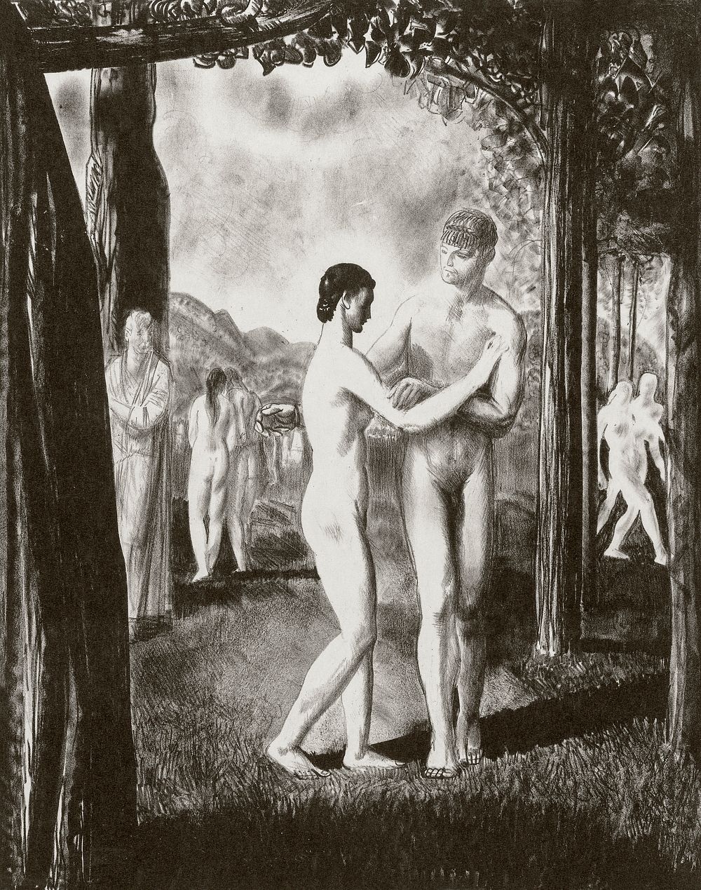 The lovers that passed him by (1923) print in high resolution by George Wesley Bellows. Original from the Boston Public…