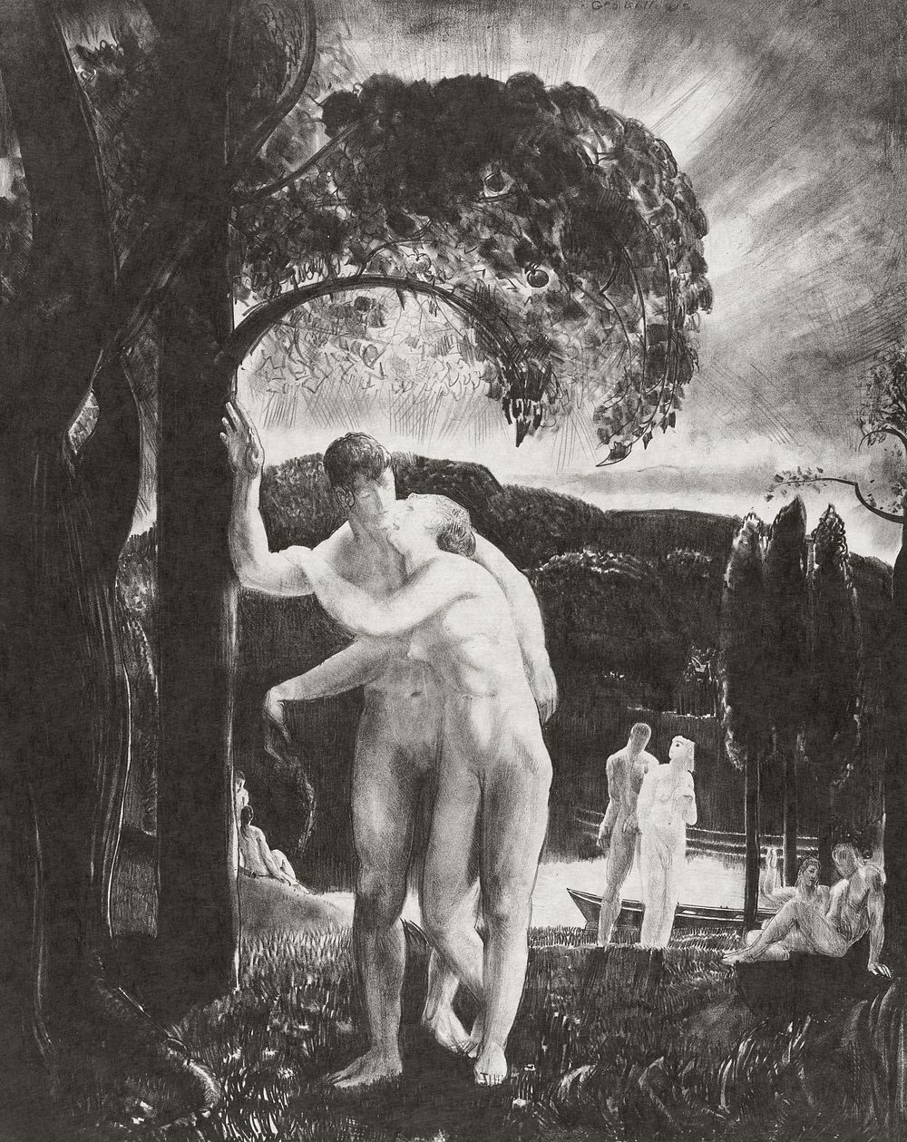 Amour (1923) print in high resolution by George Wesley Bellows. Original from the Boston Public Library. Digitally enhanced…