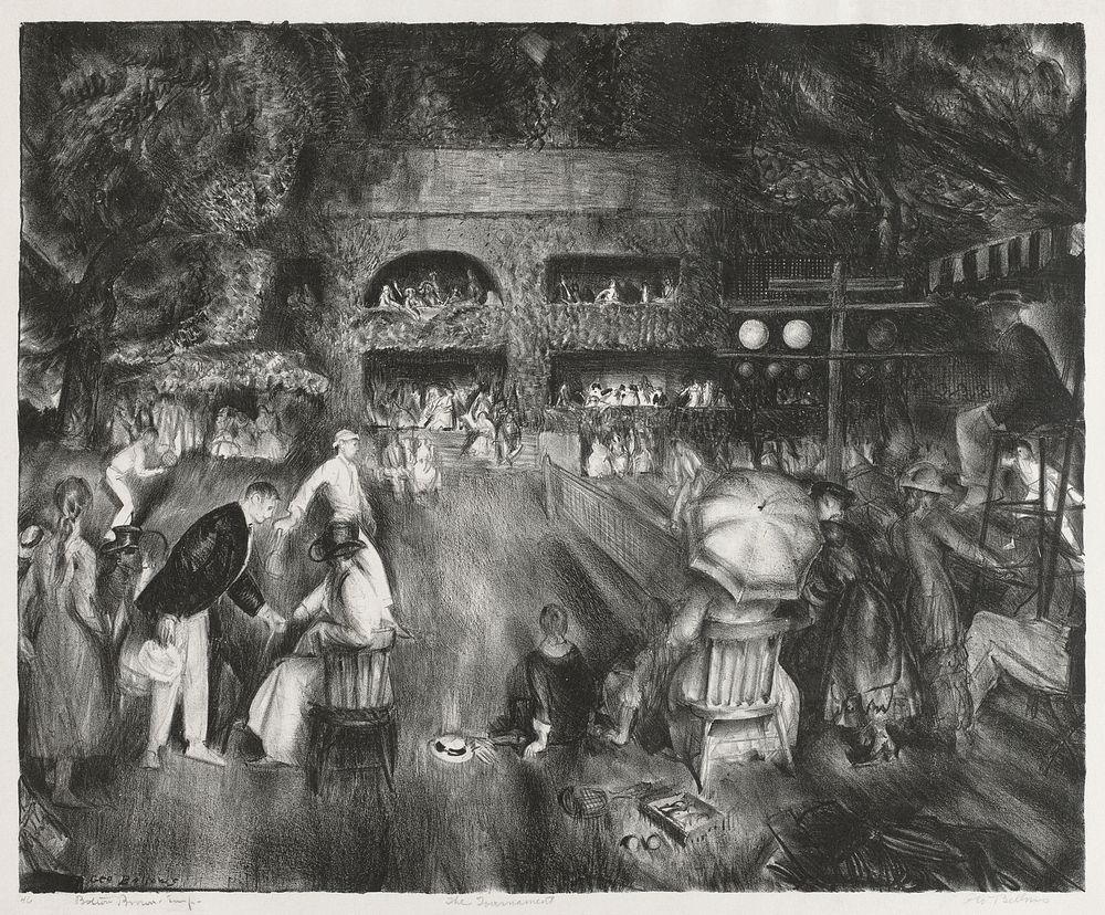 The tournament (1921) print in high resolution by George Wesley Bellows. Original from the Boston Public Library. Digitally…