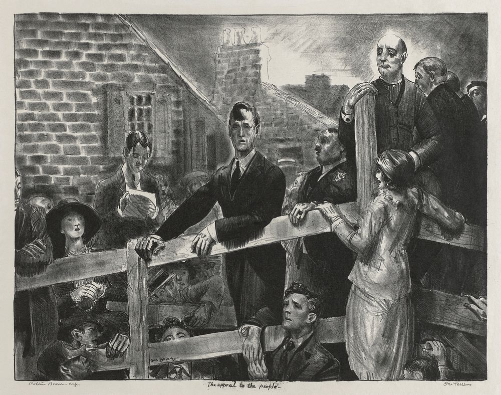 The appeal to the people (1923&ndash;1924) print in high resolution by George Wesley Bellows. Original from the Boston…