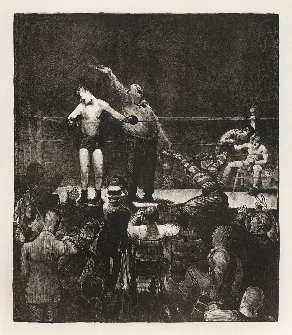 Introducing the champion (1916) print in high resolution by George Wesley Bellows. Original from the Boston Public Library.…