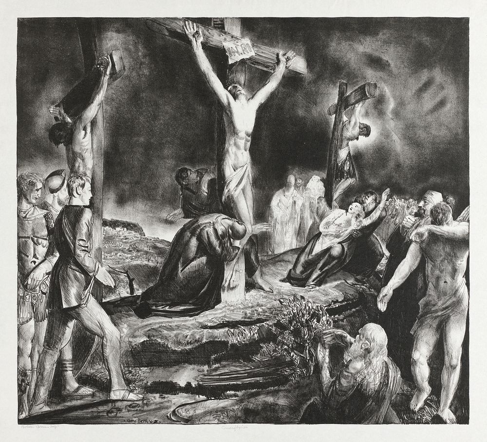 Crucifixion of Christ (1923) print in high resolution by George Wesley Bellows. Original from the Boston Public Library.…