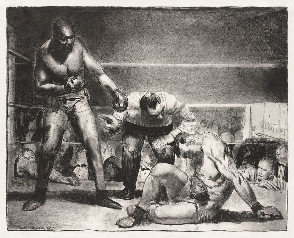 The white hope (1921) print in high resolution by George Wesley Bellows. Original from the Boston Public Library. Digitally…