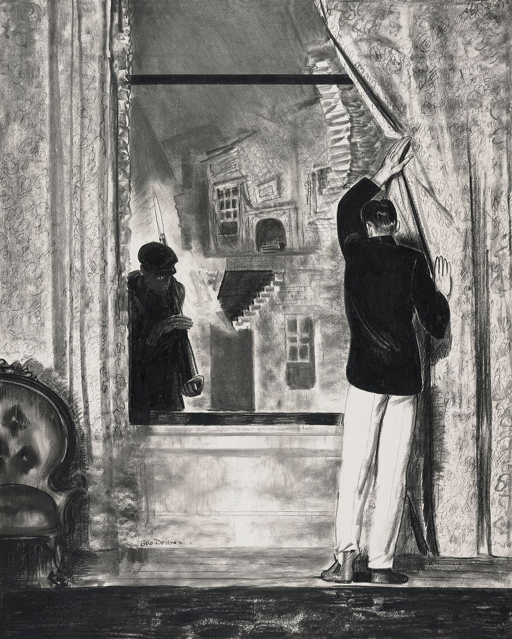 The Window (1922) print in high resolution by George Wesley Bellows. Original from Minneapolis Institute of Art. Digitally…