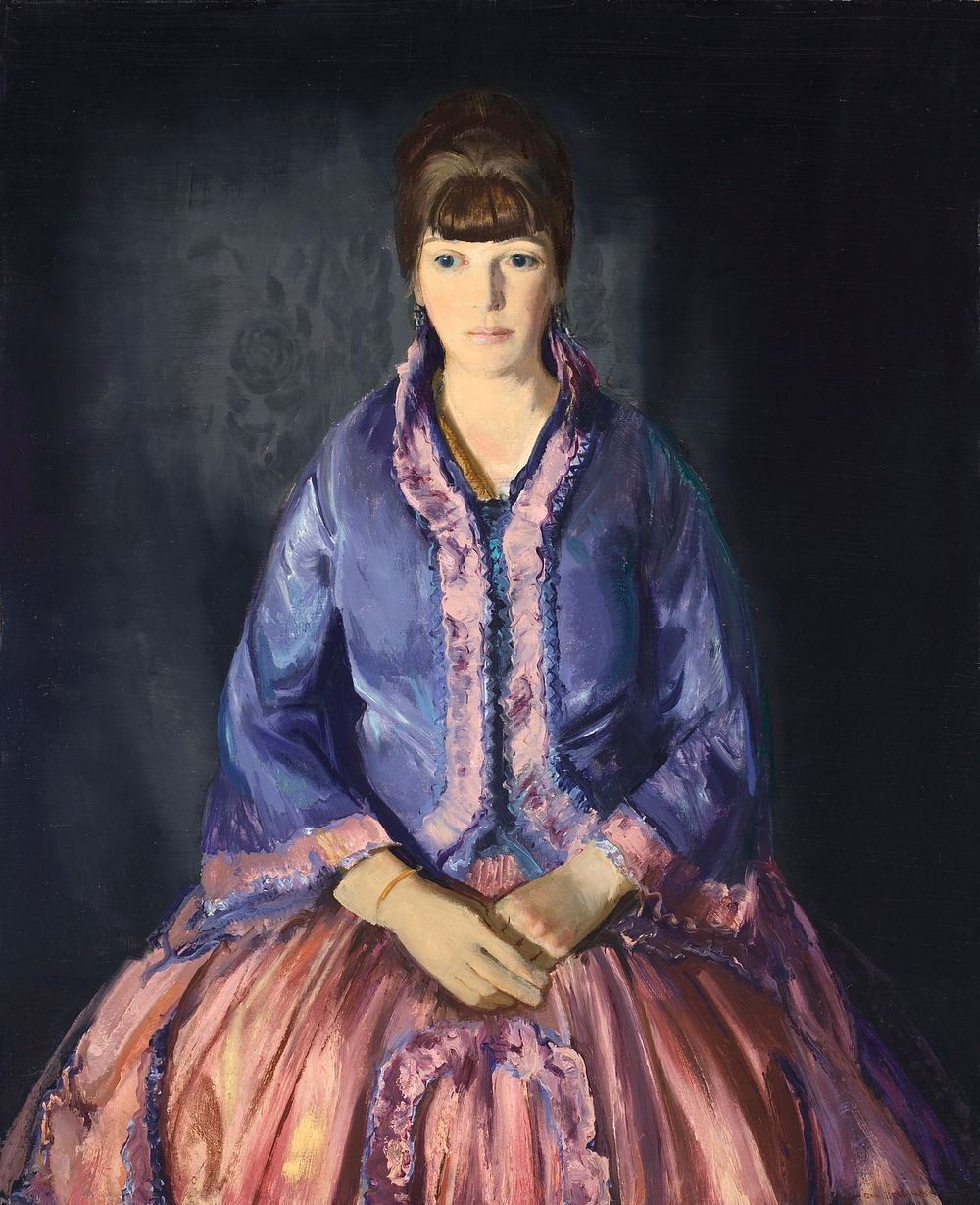 Emma in the Purple Dress (1919) painting in high resolution by George Wesley Bellows. Original from Los Angeles County…