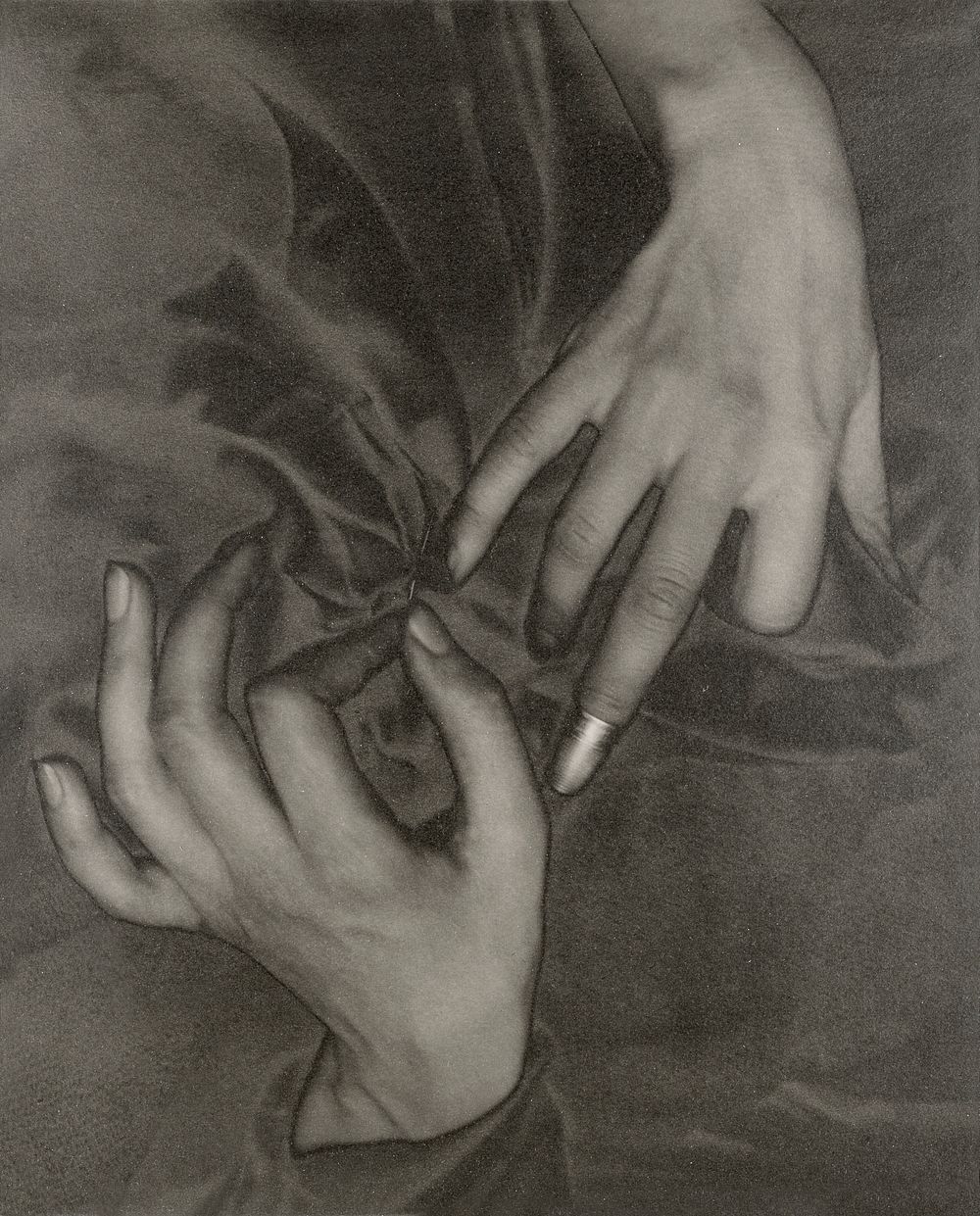 Georgia O&rsquo;Keeffe&mdash;Hands and Thimble (1919) by Alfred Stieglitz. Original from The Art Institute of Chicago.…