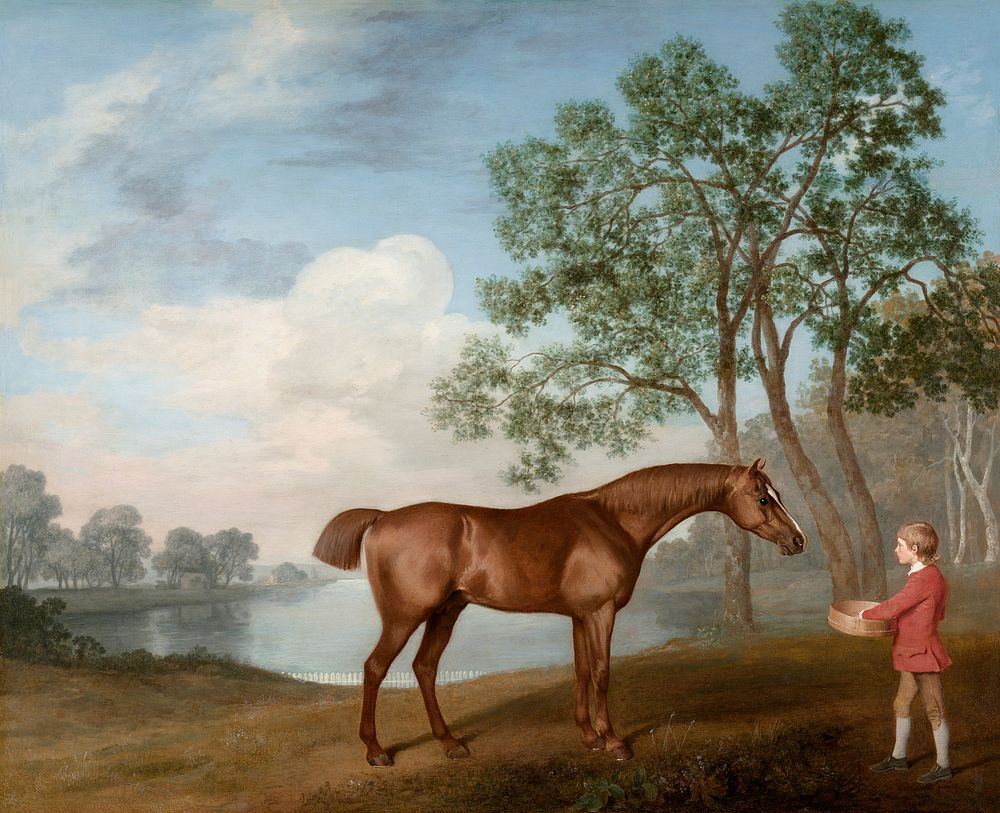 Pumpkin with a Stable-lad (1774) painting in high resolution by George Stubbs. Original from The Yale University Art…