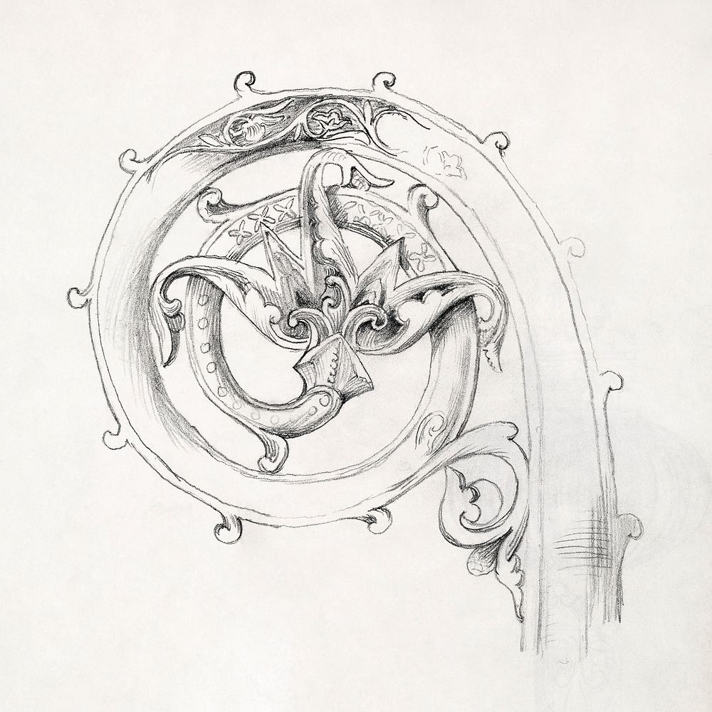 Sketchbook of Byzantine and Romanesque Decoration (1887&ndash;1894) drawing in high resolution by Sir Edward…