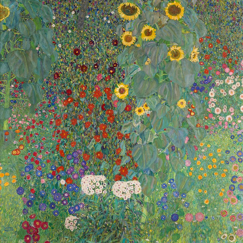 Gustav Klimt's Farm Garden with Sunflowers (1907) famous painting. Original from Wikimedia Commons. Digitally enhanced by…