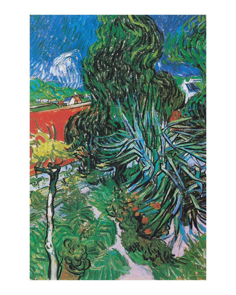 Van Gogh art print, famous painting Garden famous painting wall decor.