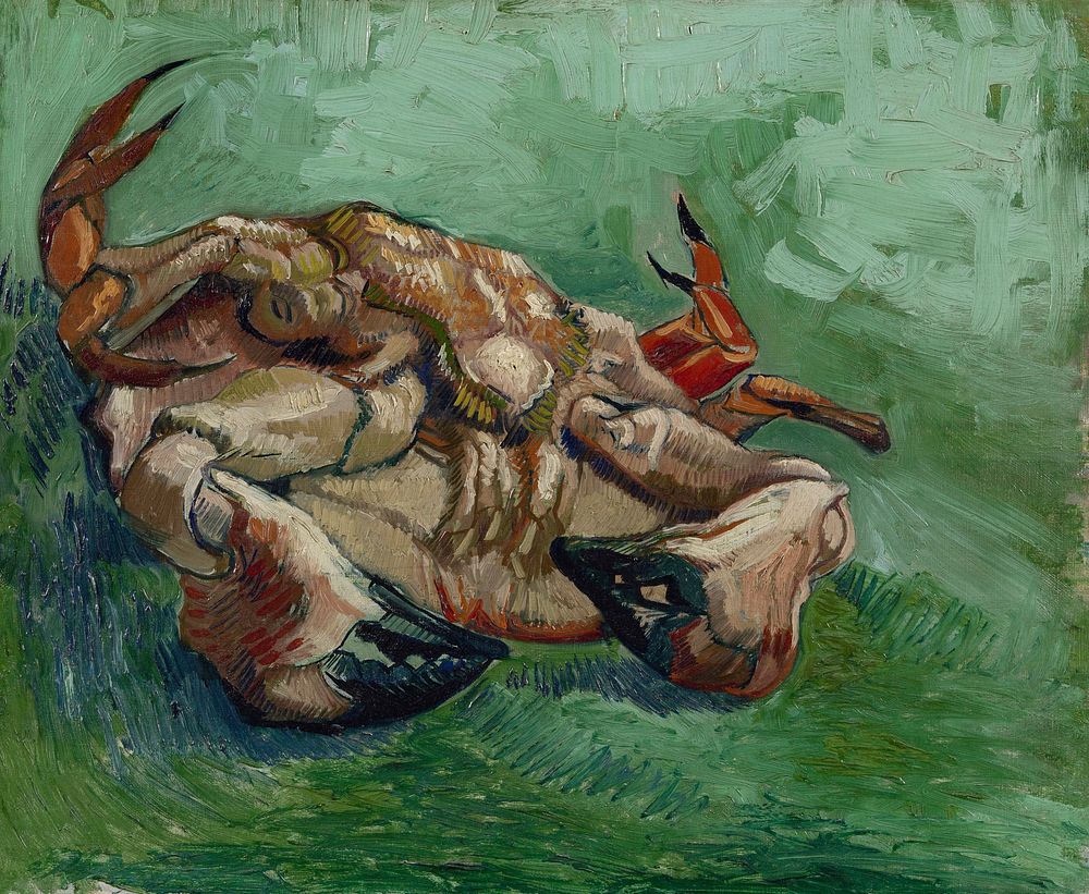 Vincent van Gogh's Crab on its Back (1888) famous painting. Original from Wikimedia Commons. Digitally enhanced by rawpixel.