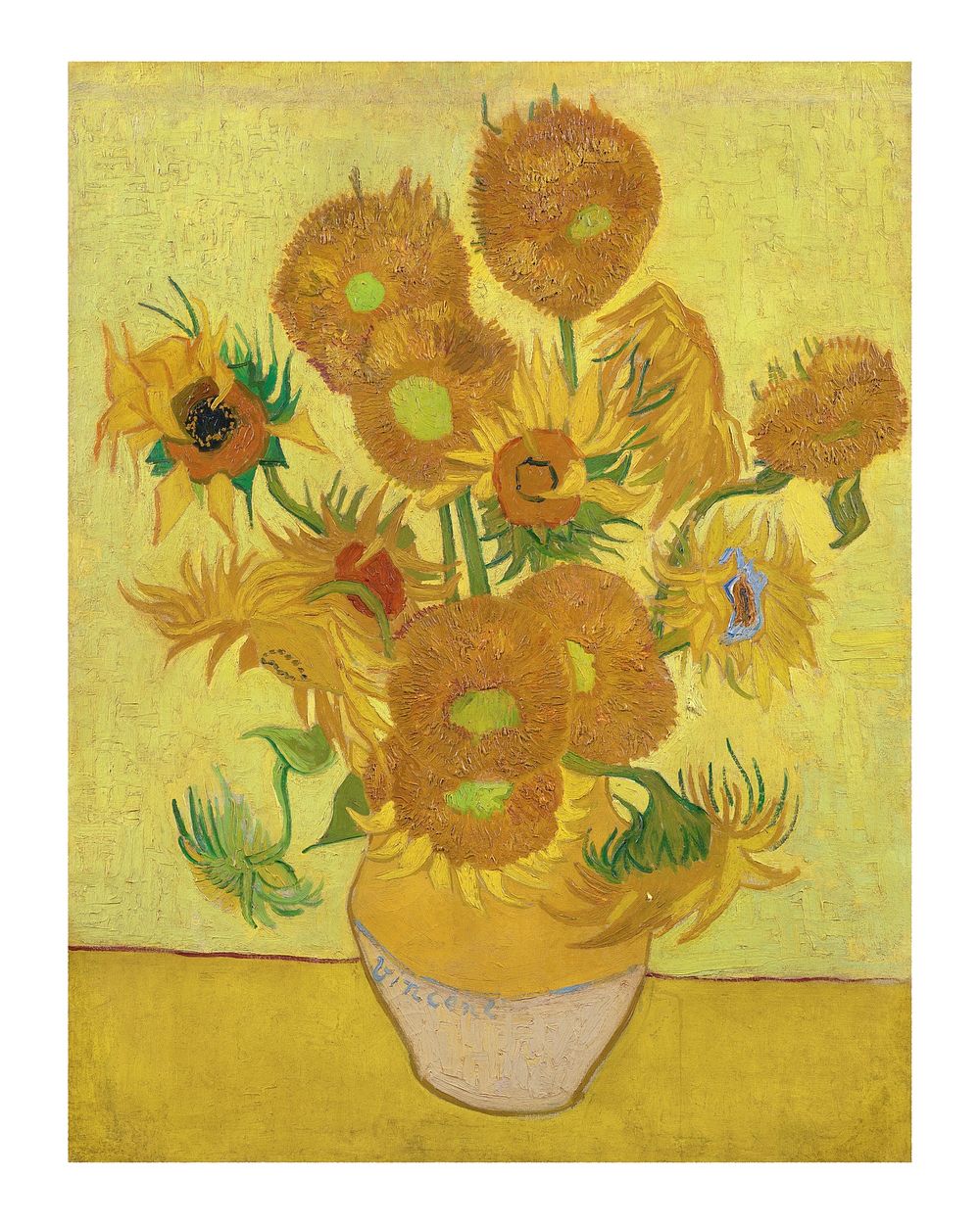 Van Gogh art print, Sunflowers  still life poster wall decor.