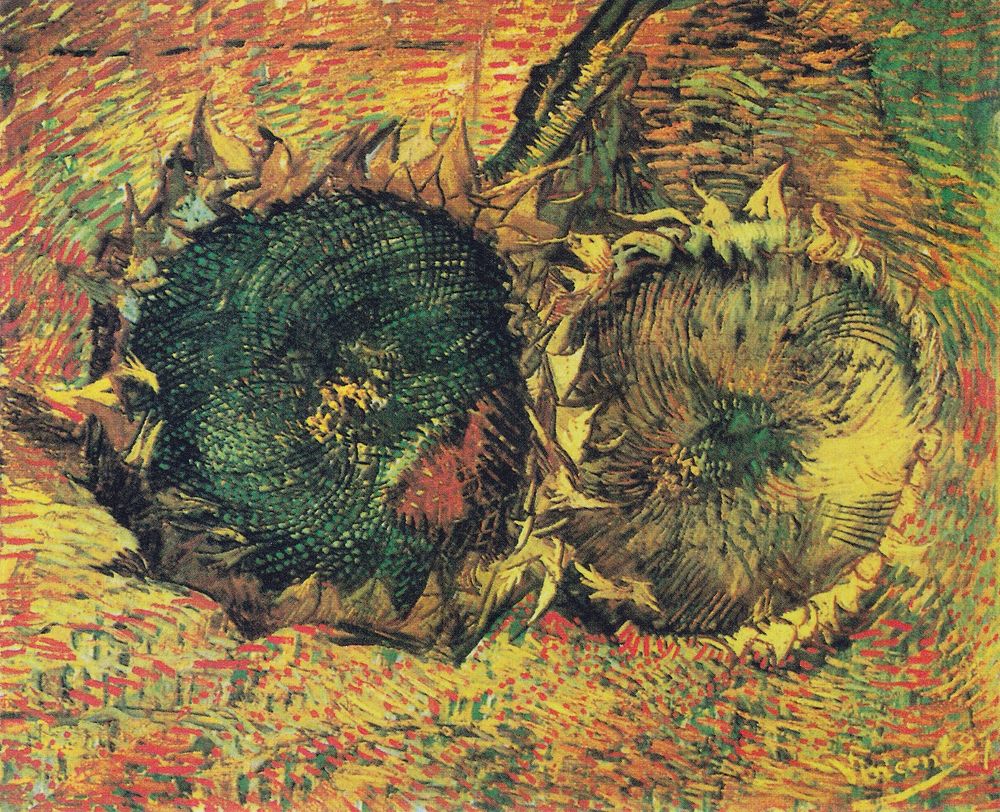 Vincent van Gogh's Two Cut Sunflowers (1887) famous painting. Original from Wikimedia Commons. Digitally enhanced by…