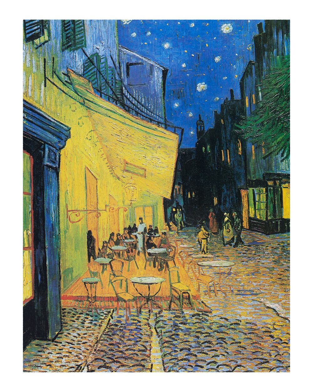 Vincent van Gogh art print, amous painting vintage Caf&eacute; Terrace at Night wall art print decor.