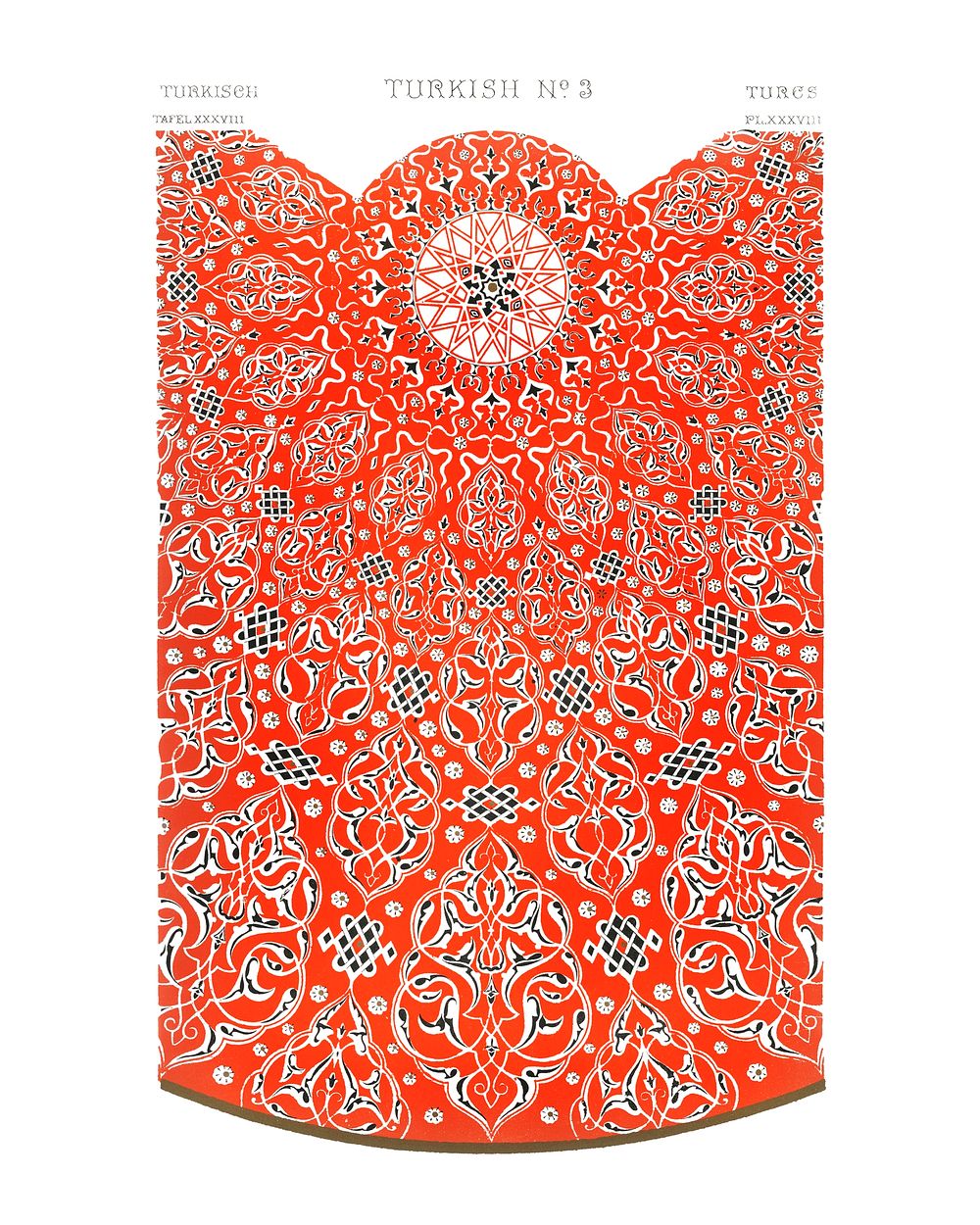 Vintage Turkish pattern wall art print and poster.
