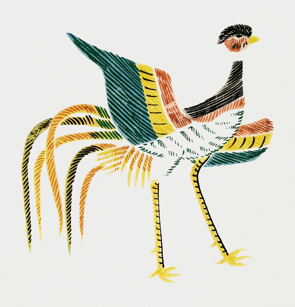 Vintage Illustration of Japanese rooster
