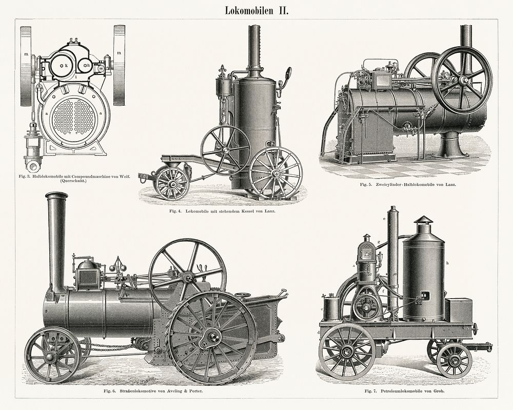 Lokomobilen 2 (1894), a beautifully detailed design of an engine train and its compartments. Digitally enhanced from the…