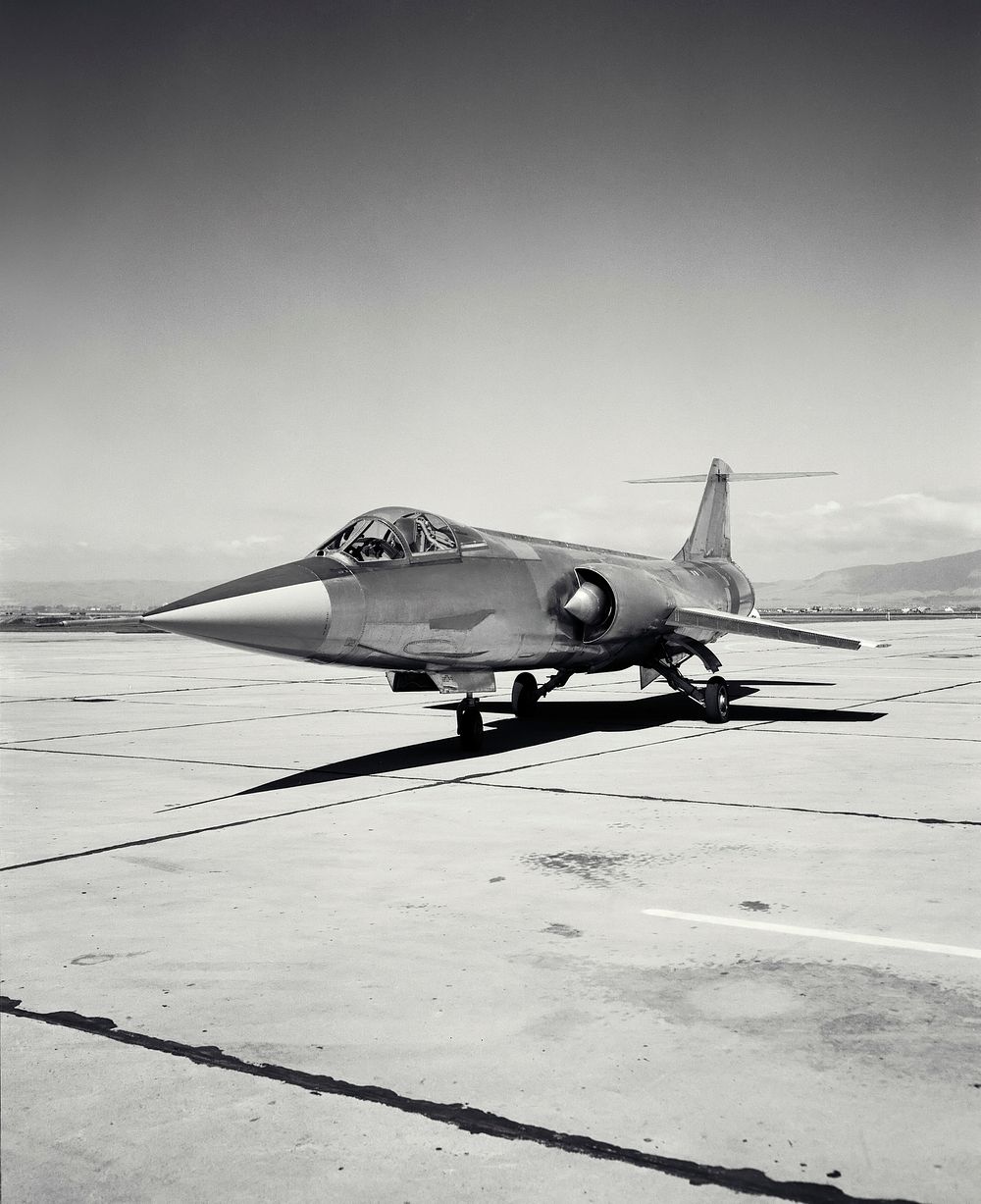 Lockheed JF-104A (AF56-745A Tail No. 60745) Starfighter airplane piloted by Fred Drinkwater conducted flight testing that…
