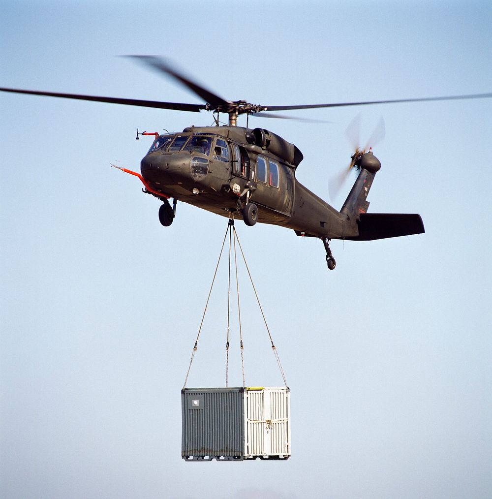 UH-60 (NASA-748) Sling Load Test for Dynamic Response. Original from NASA. Digitally enhanced by rawpixel.