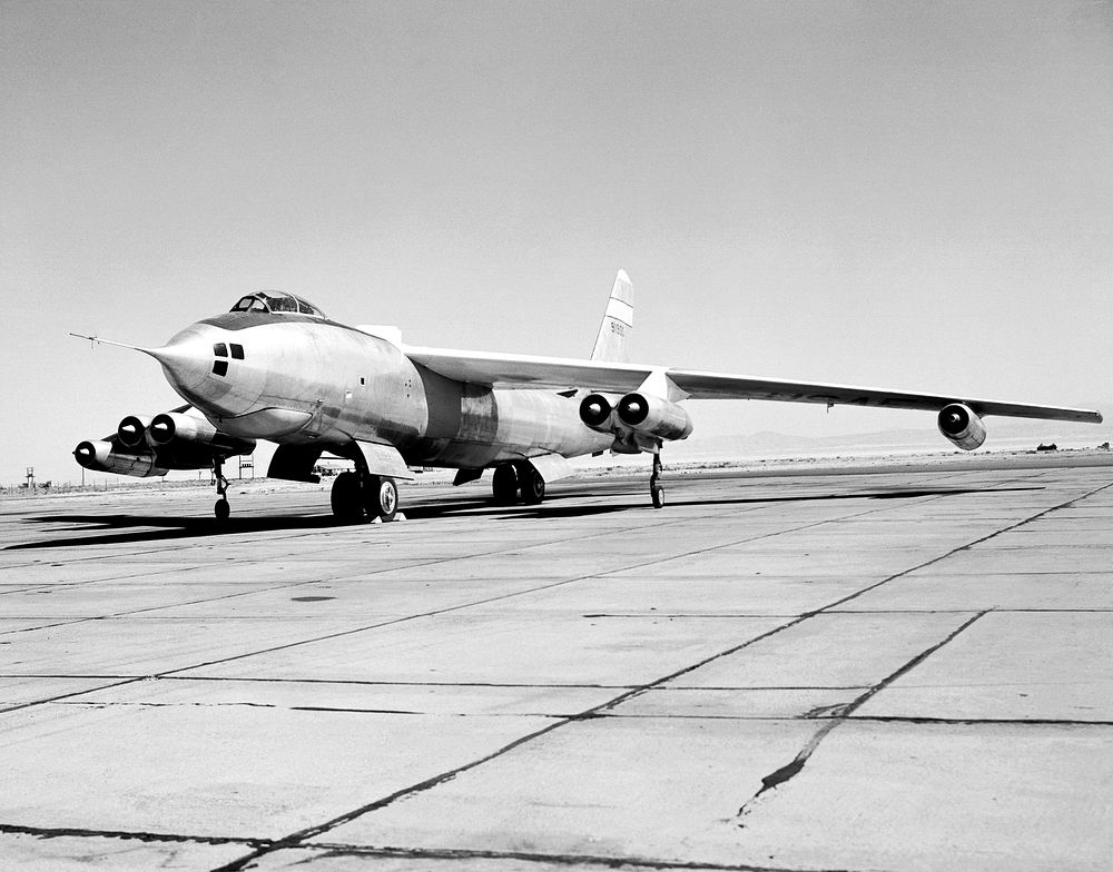 B-47A on ramp. Original from NASA. Digitally enhanced by rawpixel.