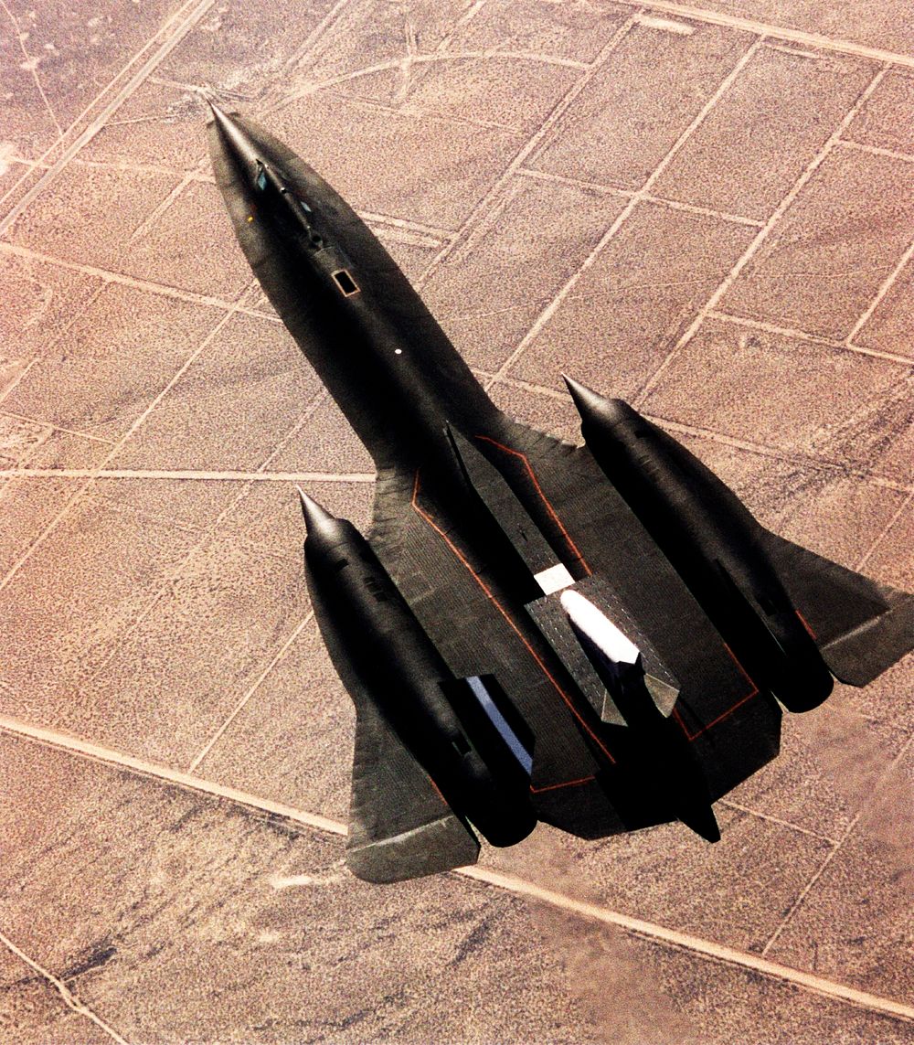 SR-71 with the Linear Aerospike SR-71 Experiment on the rear fuselage as seen from above. Original from NASA . Digitally…