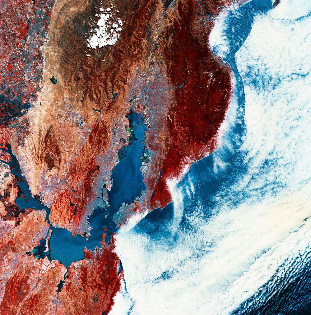 San Francisco and Bay Area, CA, USA. Original from NASA. Digitally enhanced by rawpixel.