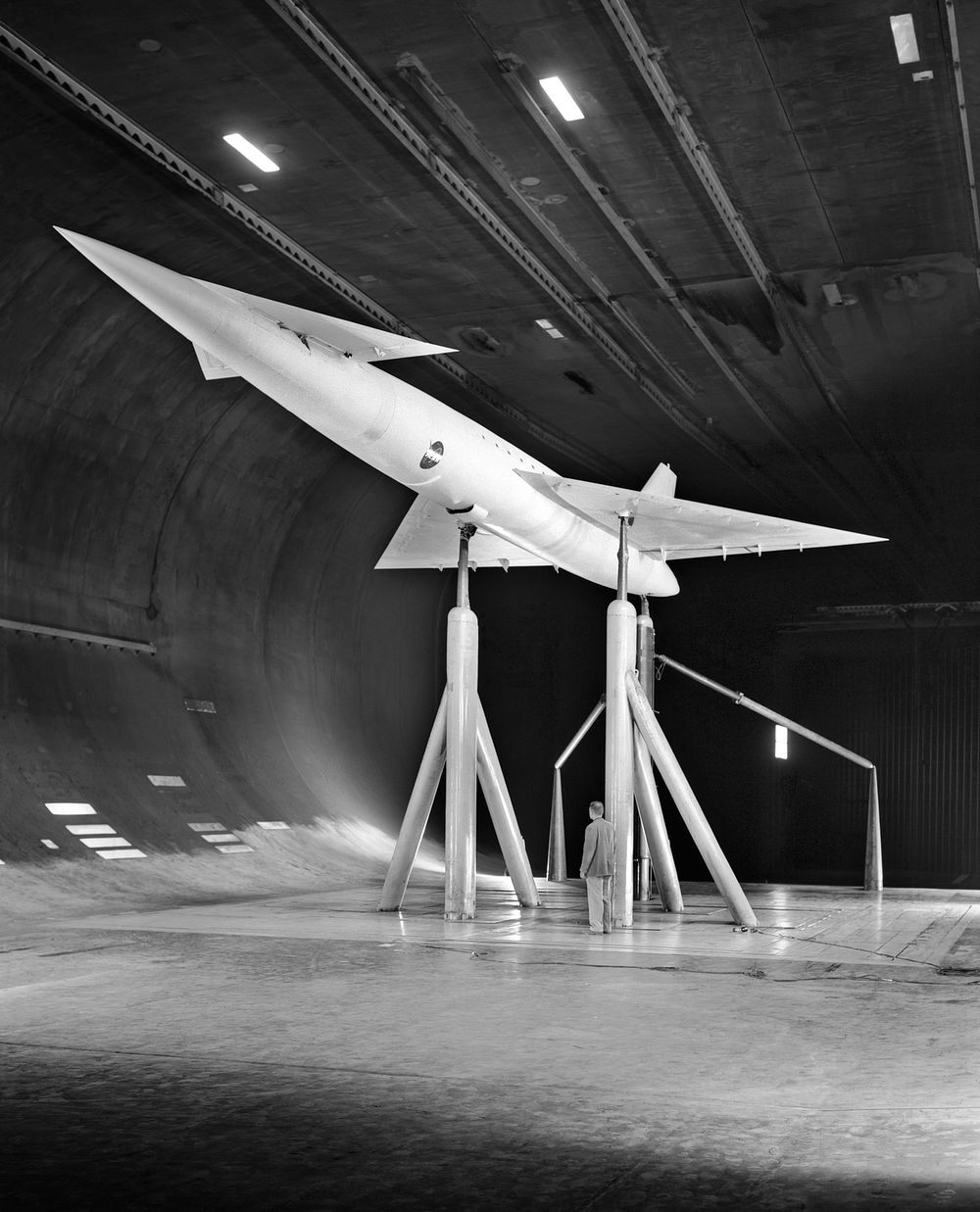 Low Speed investigation of a supersonic transport model in the 40x80 Wind Tunnel at NASA Ames. Mar 1st, 1961. Original from…