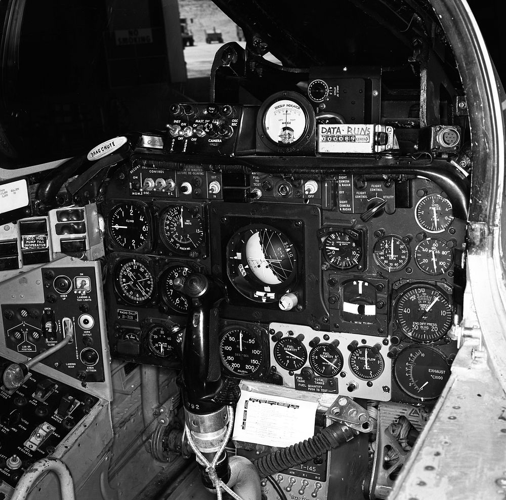 JF-100C #709 cockpit control panel. July 17th,1963. Original from NASA. Digitally enhanced by rawpixel.