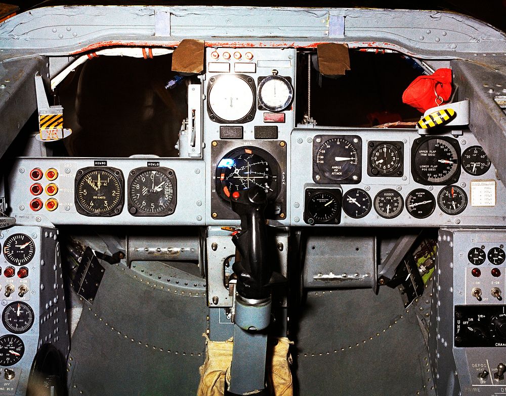 This photo shows the cockpit instrument panel of the M2-F3 Lifting Body. Original from NASA. Digitally enhanced by rawpixel.