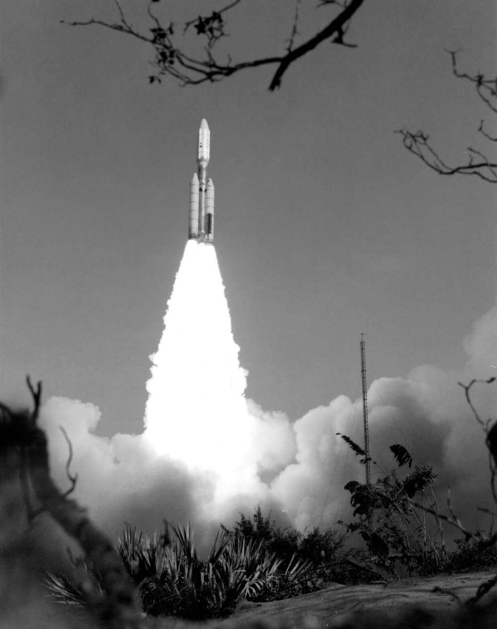 Voyager 1 launch. Original from NASA. Digitally enhanced by rawpixel.