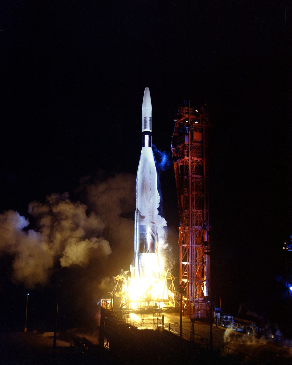 Launch of NASA Agena Ranger 1 from pad 12 at August 23, 1961. Original from NASA . Digitally enhanced by rawpixel.