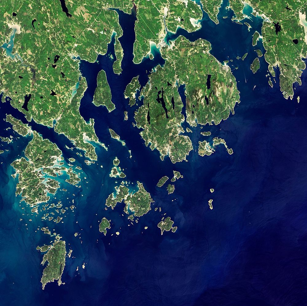 Acadia National Park is one of the most visited parks in America. Original from NASA. Digitally enhanced by rawpixel.