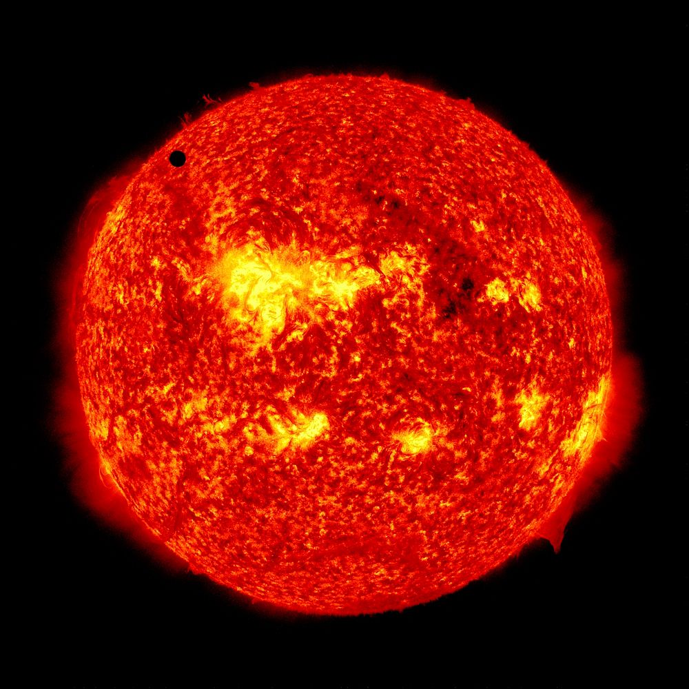 SDO's ultra-high definition view of 2012 Venus transit across the face of the sun. June 5th, 2012. Original from NASA.…