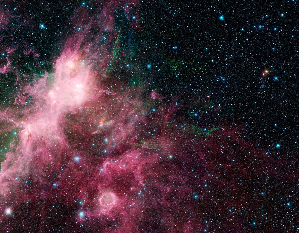 NASA's Spitzer Space Telescope is showing the birth and death of stars. Original from NASA. Digitally enhanced by rawpixel.