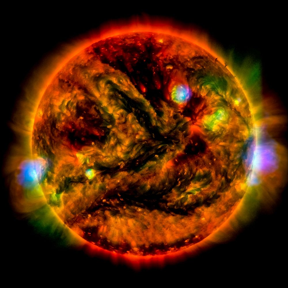 NuSTAR Stares at the Sun. Original from NASA. Digitally enhanced by rawpixel.