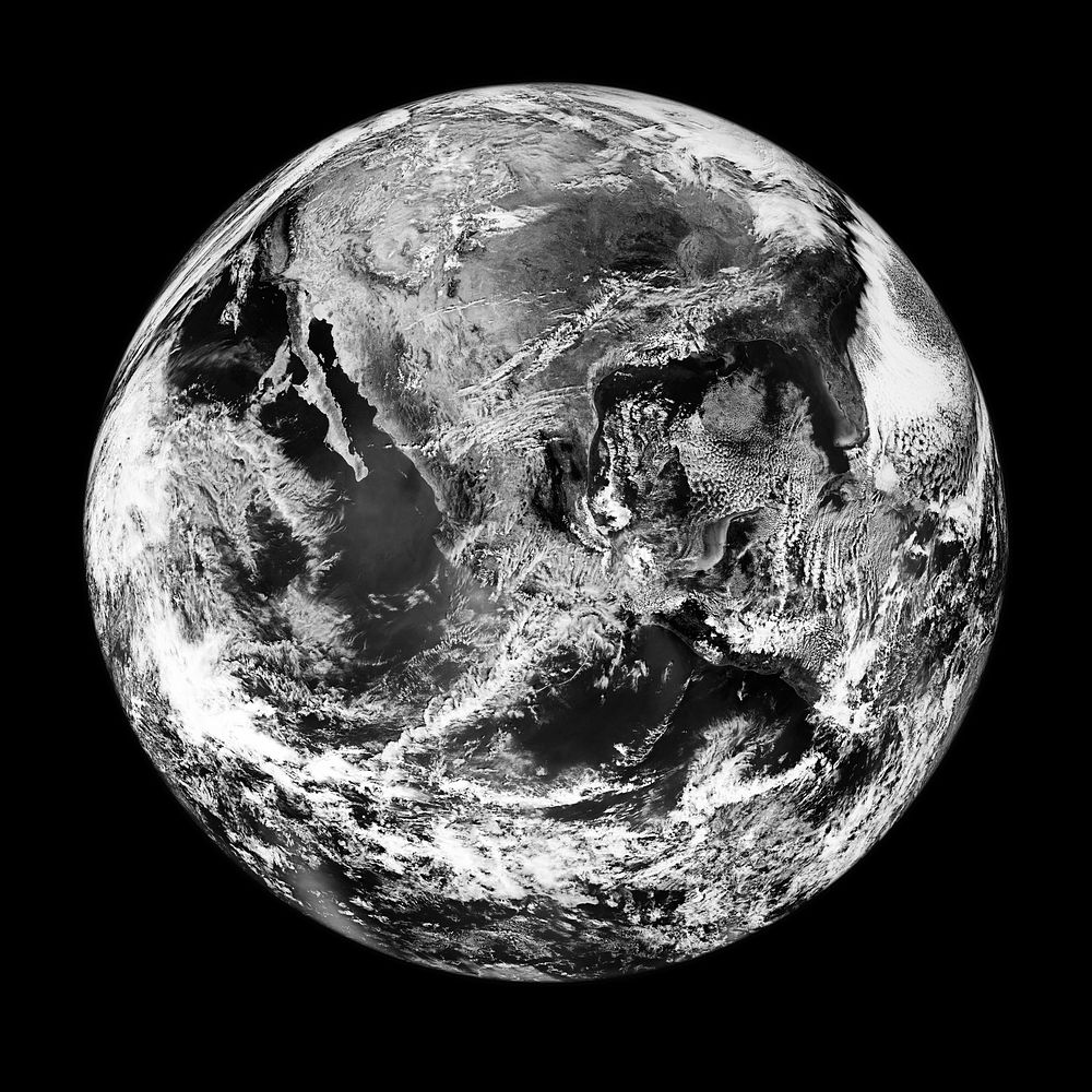 Amazing image of the Earth. Original from NASA. Digitally enhanced by rawpixel.