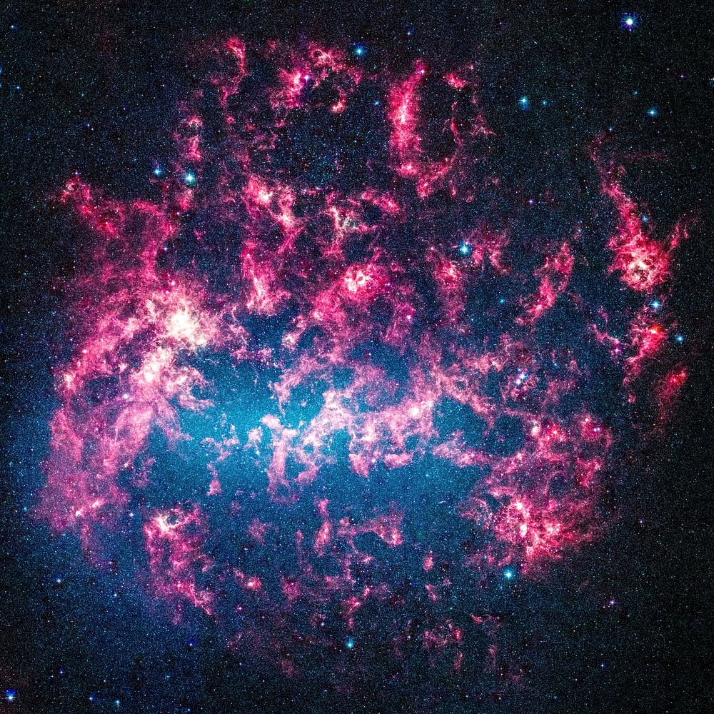 A Large Magellanic Cloud, a satellite galaxy to our own Milky Way galaxy. Original from NASA. Digitally enhanced by rawpixel.