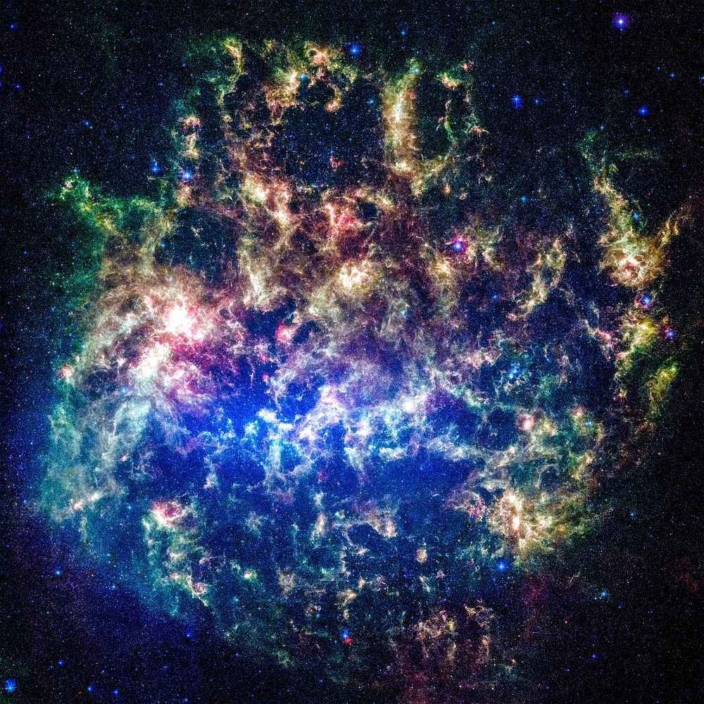 The Large Magellanic Cloud, a satellite galaxy to our own Milky Way galaxy. Original from NASA. Digitally enhanced by…