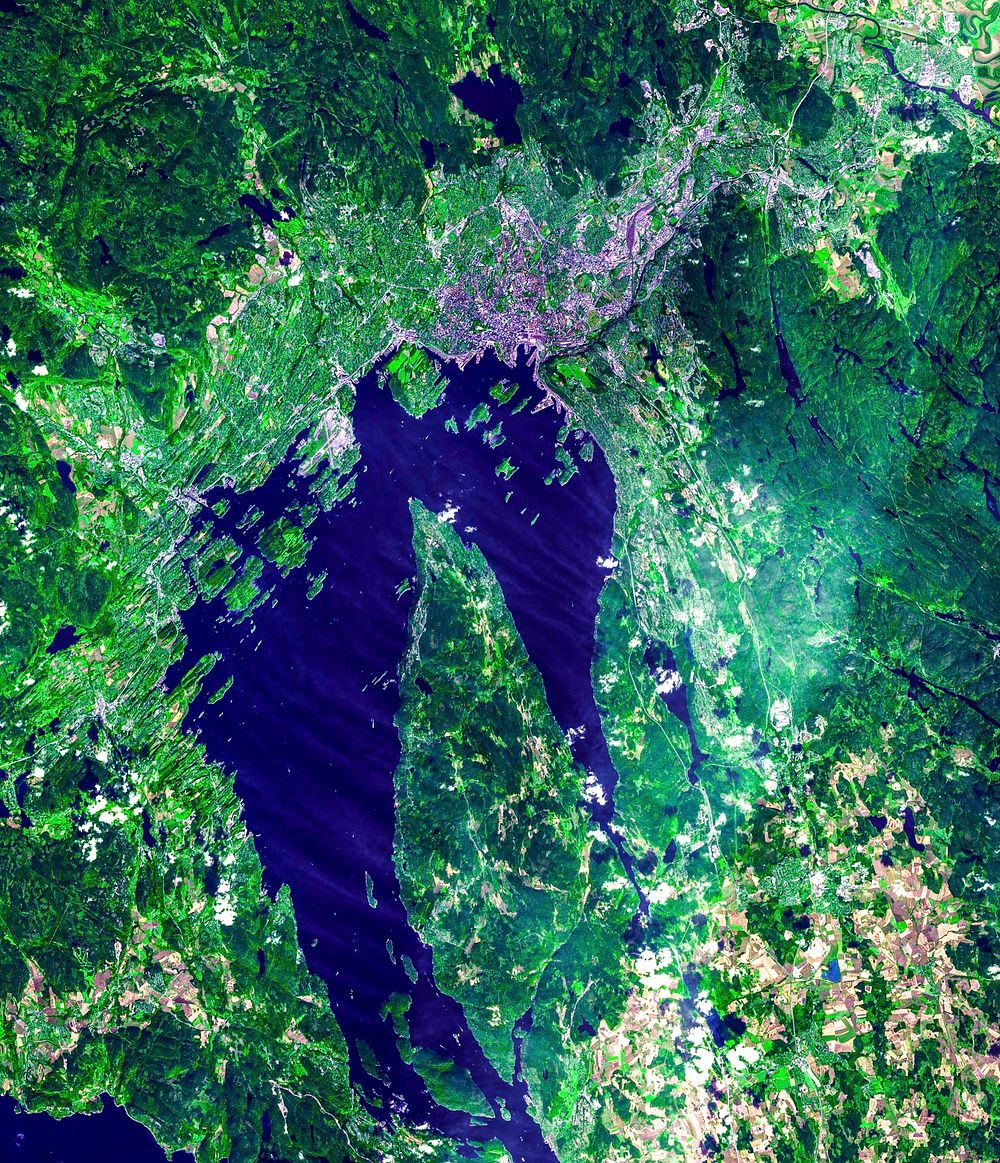 Oslo, the capital and largest city in Norway. Original from NASA. Digitally enhanced by rawpixel.