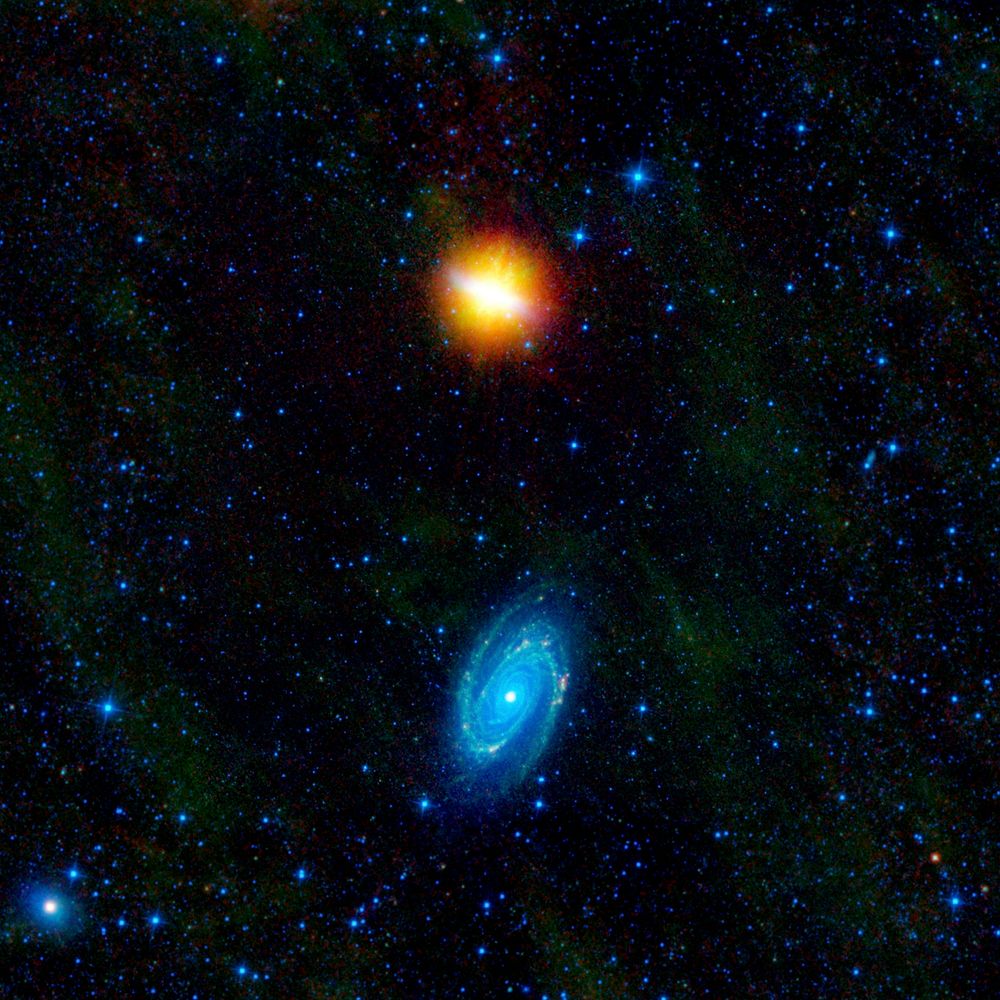 Pair of Dancing Galaxies. Original from NASA. Digitally enhanced by rawpixel.