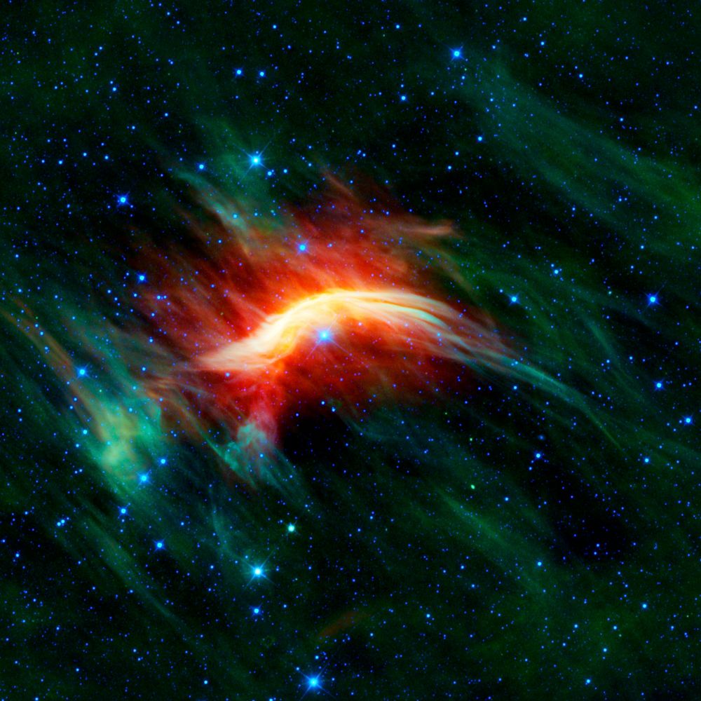 Zeta Ophiuchi, runaway star plowing through space dust. Original from NASA. Digitally enhanced by rawpixel.
