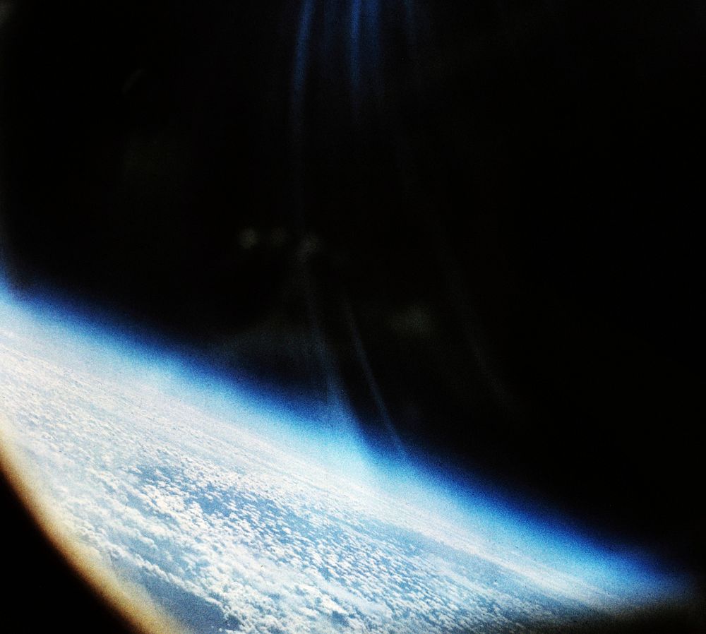 Earth view from the Mercury Redstone 2 on Jan 31, 1961. Original from NASA. Digitally enhanced by rawpixel.