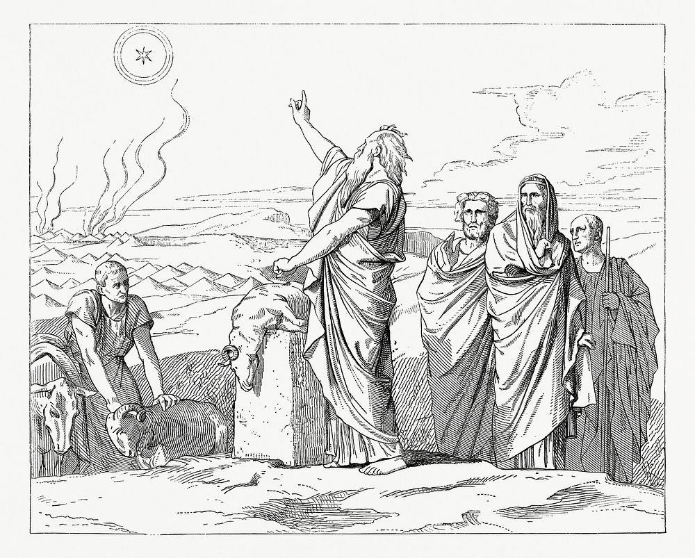 Vintage illustration of Appearance of the Star in Balaam